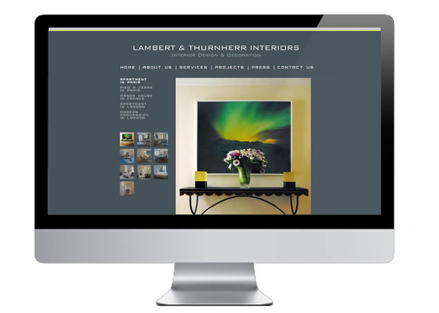 Website Design for London Interior Designers Lambert and Thurnherr