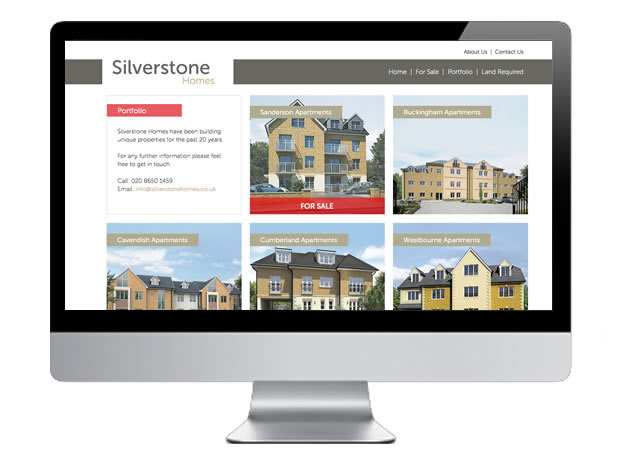 Property Web Design for Silverstone Homes