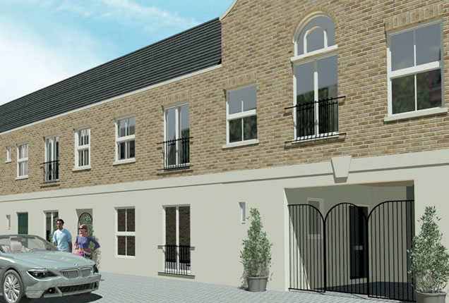 CGI of New Homes in London Mews